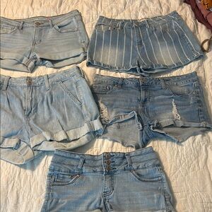 Blue Spice Women's Light and Distressed Jean Shorts